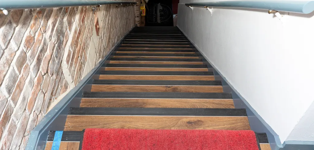 Service Linen Supply Tuckpointed Brick - New Stair Treads Service Linen Supply Tuckpointed Brick - New Stair Treads