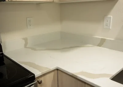 Quartz counters throughout