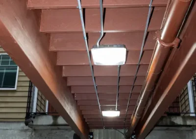 Underside: All new supports, decking, electrical, and LED lighting.