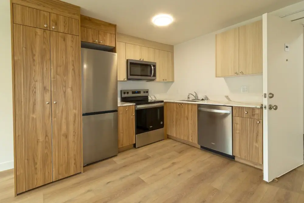 Upgraded kitchen, Royal Anne Apartments, Seattle, WA.