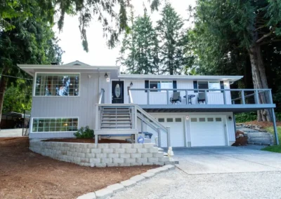 The front of the house after renovations.